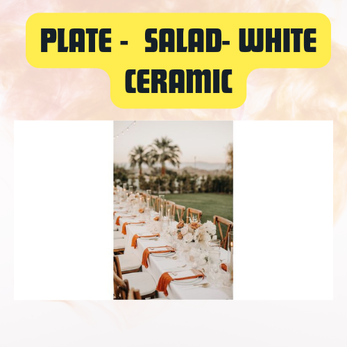 Plate White Ceramic Salad | Elegant Round Dinnerware 8" - Image 5