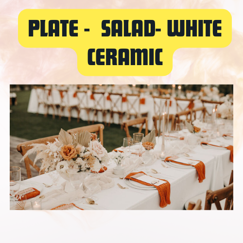 Plate White Ceramic Salad | Elegant Round Dinnerware 8" - Image 6