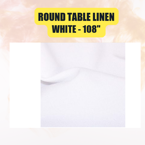 Round Table Linen 108" | Floor-Length Fit for 48" Round Tables | 40+ Color Options - Image 52
