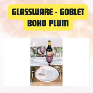 Glassware Boho Plum Goblet | Elegant Decorative Drinking Glass