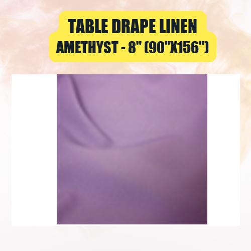 Table Drape Linen, 8" (90"x156") - Image 2