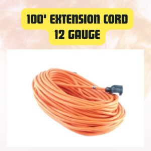 Extension Cord, 12 Gauge | Outdoor & Indoor Power Cable 100ft