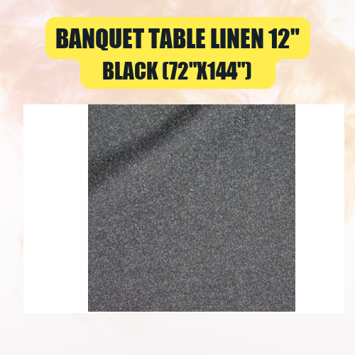 Banquet Table Linen 12" (60" x 120") | Premium Tablecloth for Events & Weddings | 40+ Colors Available - Image 3