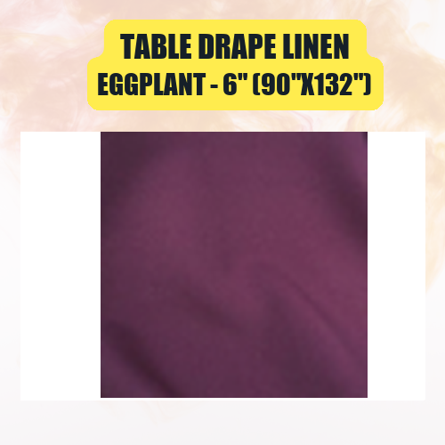 Table Drape Linen 6" (90"x132") | Floor-Length Banquet Table Linen - Image 17