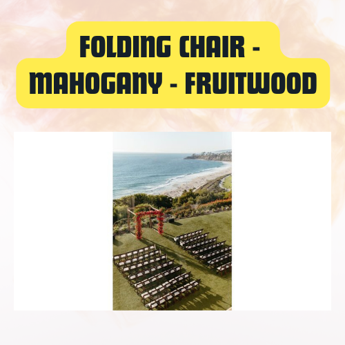 Folding Chair Fruitwood – Mahogany Padded Folding Chair - Image 2