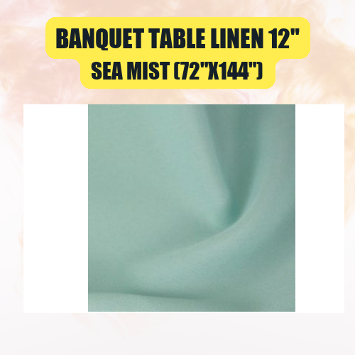 Banquet Table Linen 12" (60" x 120") | Premium Tablecloth for Events & Weddings | 40+ Colors Available - Image 44