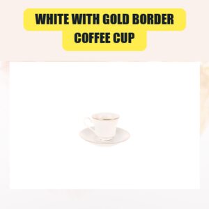 White with Gold Border,...