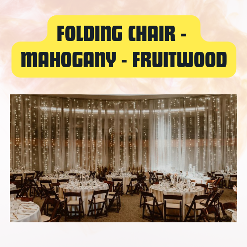 Folding Chair Fruitwood – Mahogany Padded Folding Chair - Image 4