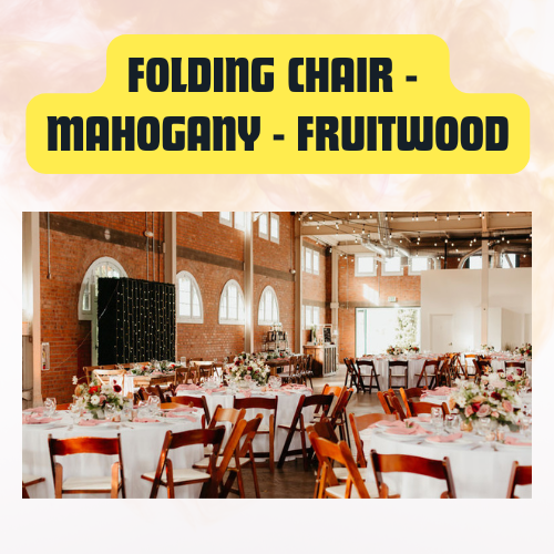 Folding Chair Fruitwood – Mahogany Padded Folding Chair - Image 3