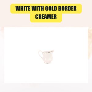 White with Gold Border,...