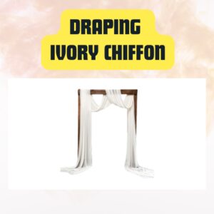 Draping Fabric Elegant Arch | Ivory & Jade Chiffon Event Drapes