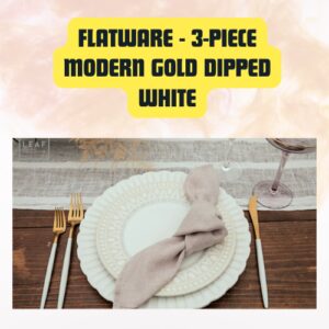 Flatware 3-Piece Modern Gold...