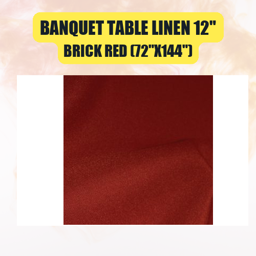 Banquet Table Linen 12" (60" x 120") | Premium Tablecloth for Events & Weddings | 40+ Colors Available - Image 4