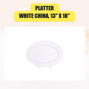Platter, White China, 13″...