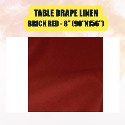 Table Drape Linen, 8" (90"x156") - Image 4