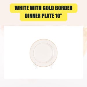 White with Gold Border,...