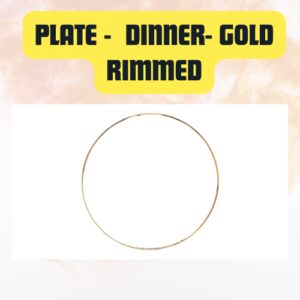 Plate Dinner Gold Rimmed | Elegant Modern Tableware 10.5″
