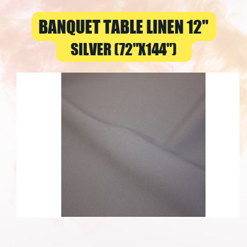 Banquet Table Linen 12" (60" x 120") | Premium Tablecloth for Events & Weddings | 40+ Colors Available - Image 46