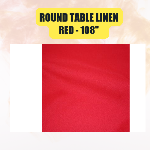 Round Table Linen 108" | Floor-Length Fit for 48" Round Tables | 40+ Color Options - Image 39