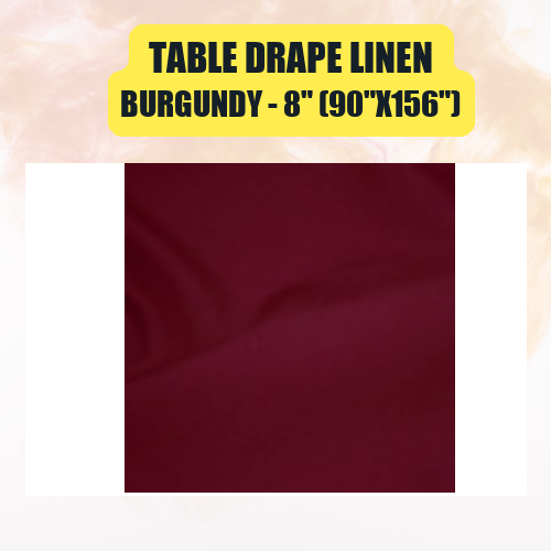 Table Drape Linen, 8" (90"x156") - Image 6