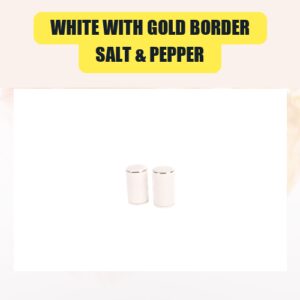 White with Gold Border,...