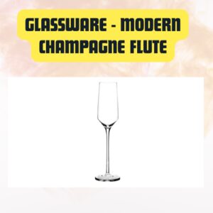 Glassware Modern Clear Champagne Flute | Elegant Wine & Celebration Glass