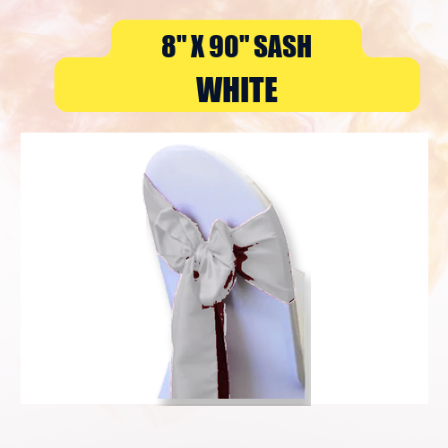Sash 8" x 90" | Chair Sash Linen for Weddings & Events - Image 51