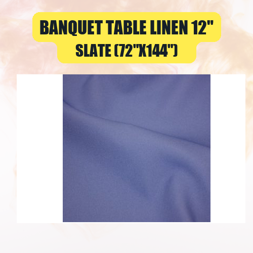 Banquet Table Linen 12" (60" x 120") | Premium Tablecloth for Events & Weddings | 40+ Colors Available - Image 47