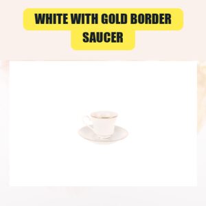 White with Gold Border,...