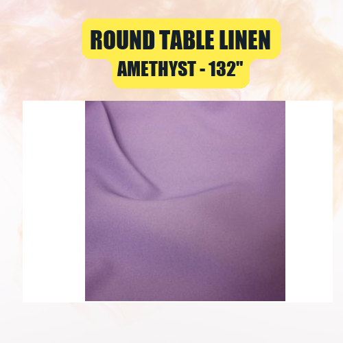 Round Table Linen 132" | Floor-Length Tablecloth for 72" Round Tables - Image 2