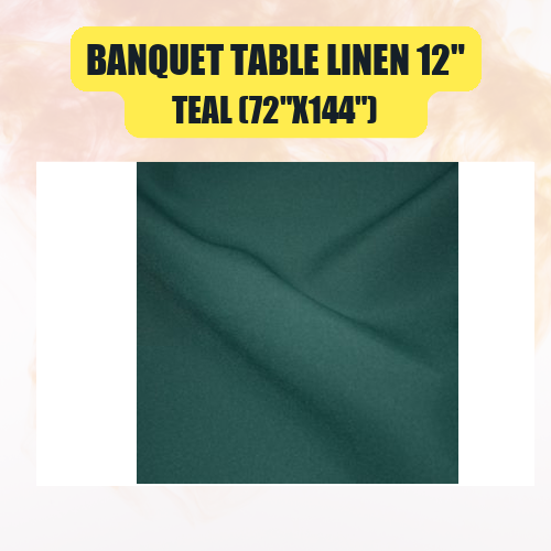 Banquet Table Linen 12" (60" x 120") | Premium Tablecloth for Events & Weddings | 40+ Colors Available - Image 48