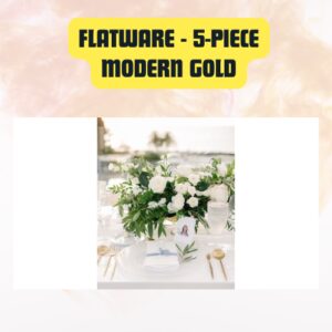 Flatware 5-Piece Modern Gold...