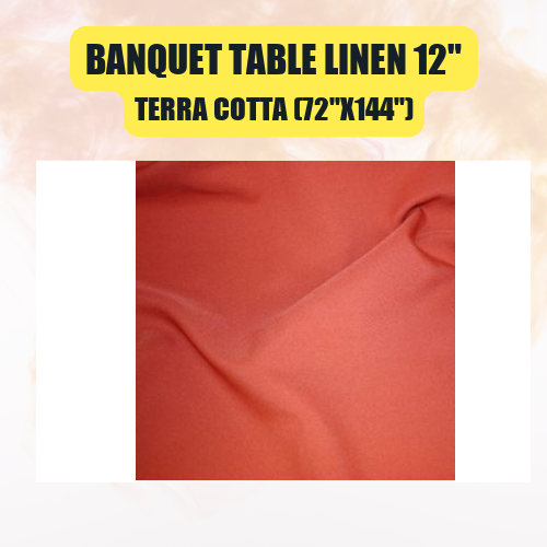 Banquet Table Linen 12" (60" x 120") | Premium Tablecloth for Events & Weddings | 40+ Colors Available - Image 49