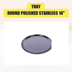 Tray, Round Polished Stainless...
