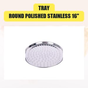Tray, Round Polished Stainless...