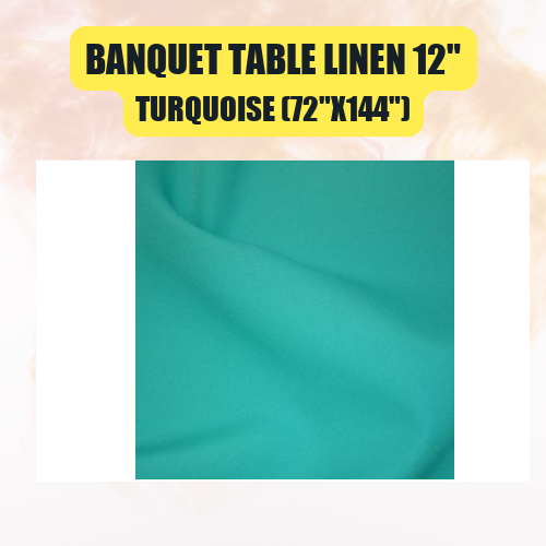 Banquet Table Linen 12" (60" x 120") | Premium Tablecloth for Events & Weddings | 40+ Colors Available - Image 50