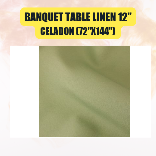 Banquet Table Linen 12" (60" x 120") | Premium Tablecloth for Events & Weddings | 40+ Colors Available - Image 9