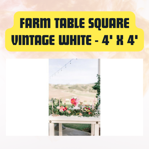 Square Farm Dining Table 4' x 4' - Image 7