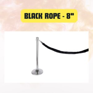 Black Rope | Premium Crowd Control Rope for Events 8ft