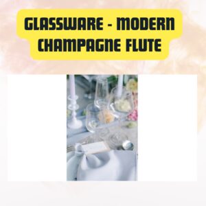Glassware Modern Clear Champagne Flute | Elegant Wine & Celebration Glass