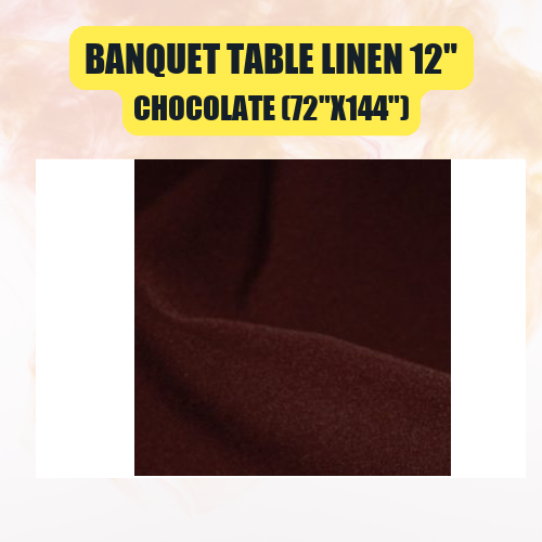 Banquet Table Linen 12" (60" x 120") | Premium Tablecloth for Events & Weddings | 40+ Colors Available - Image 11