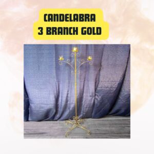 Candelabra 3-Branch Gold Trinity...