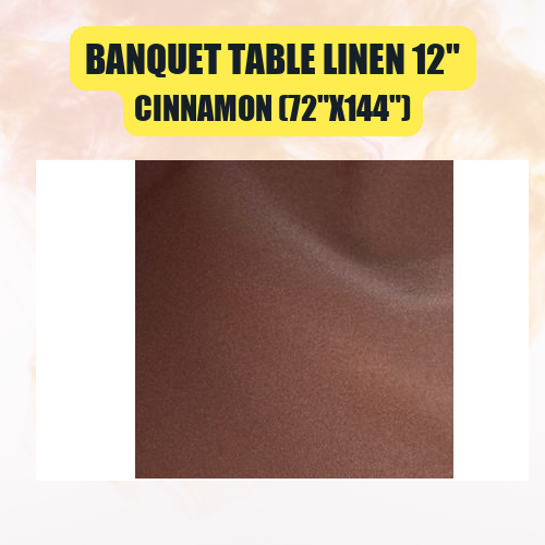Banquet Table Linen 12" (60" x 120") | Premium Tablecloth for Events & Weddings | 40+ Colors Available - Image 12