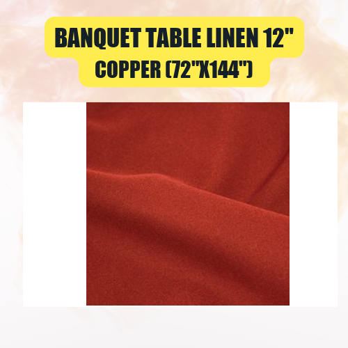 Banquet Table Linen 12" (60" x 120") | Premium Tablecloth for Events & Weddings | 40+ Colors Available - Image 13