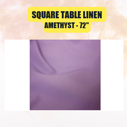 Square Table Linen, 72" | Elegant Event Tablecloth in 40+ Colors - Image 2