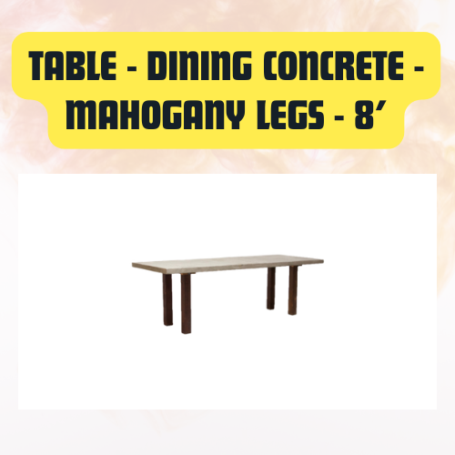 Dining Concrete Table – Rectangular Event Table 8ft - Image 4