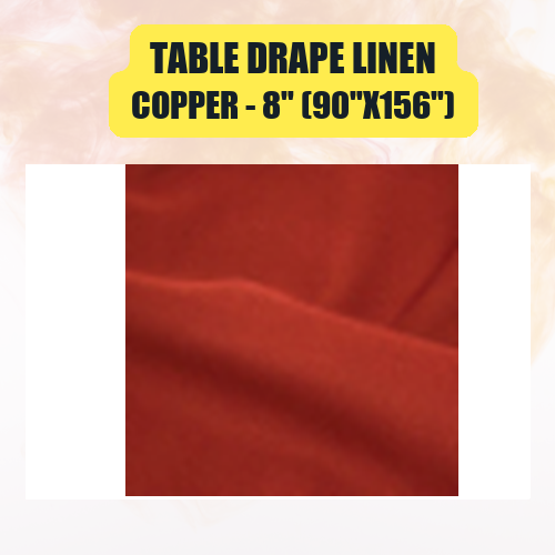 Table Drape Linen, 8" (90"x156") - Image 13