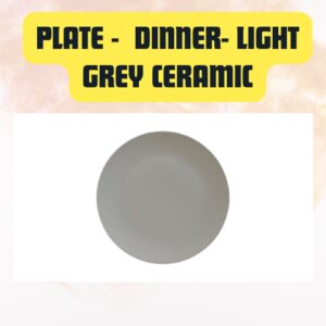 Plate Dinner Light Grey Ceramic | Modern Minimalist Tableware