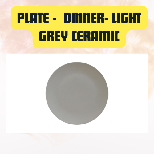Plate Dinner Light Grey Ceramic | Modern Minimalist Tableware