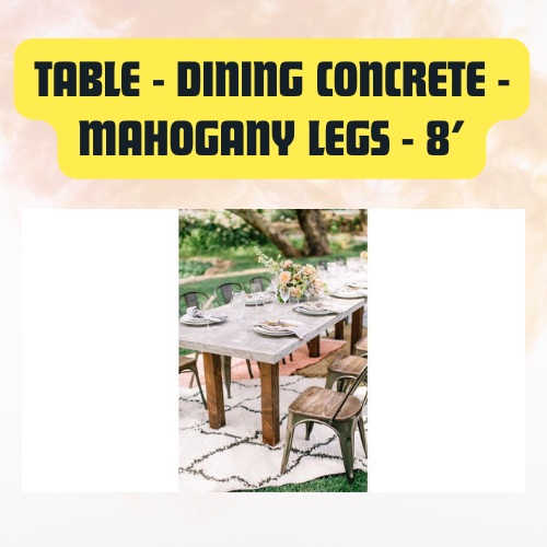 Dining Concrete Table – Rectangular Event Table 8ft - Image 5